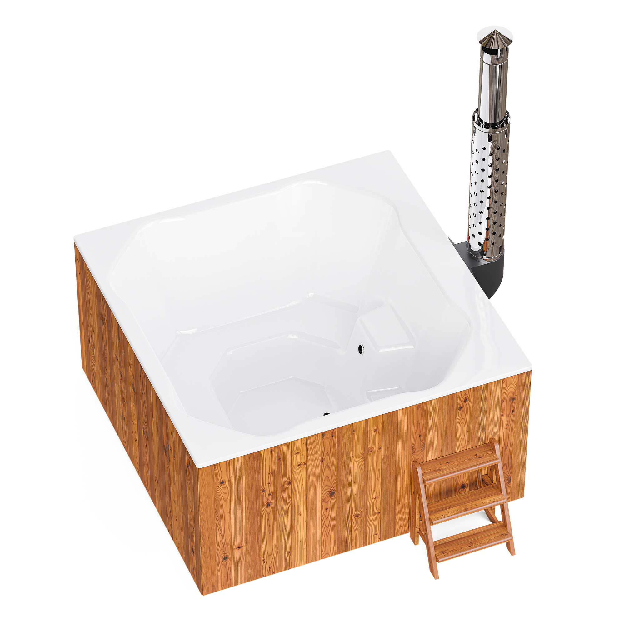 Polar Spa Elite Quattro 200 Wood Fired 35kW Stove 6-8 Person Hot Tub