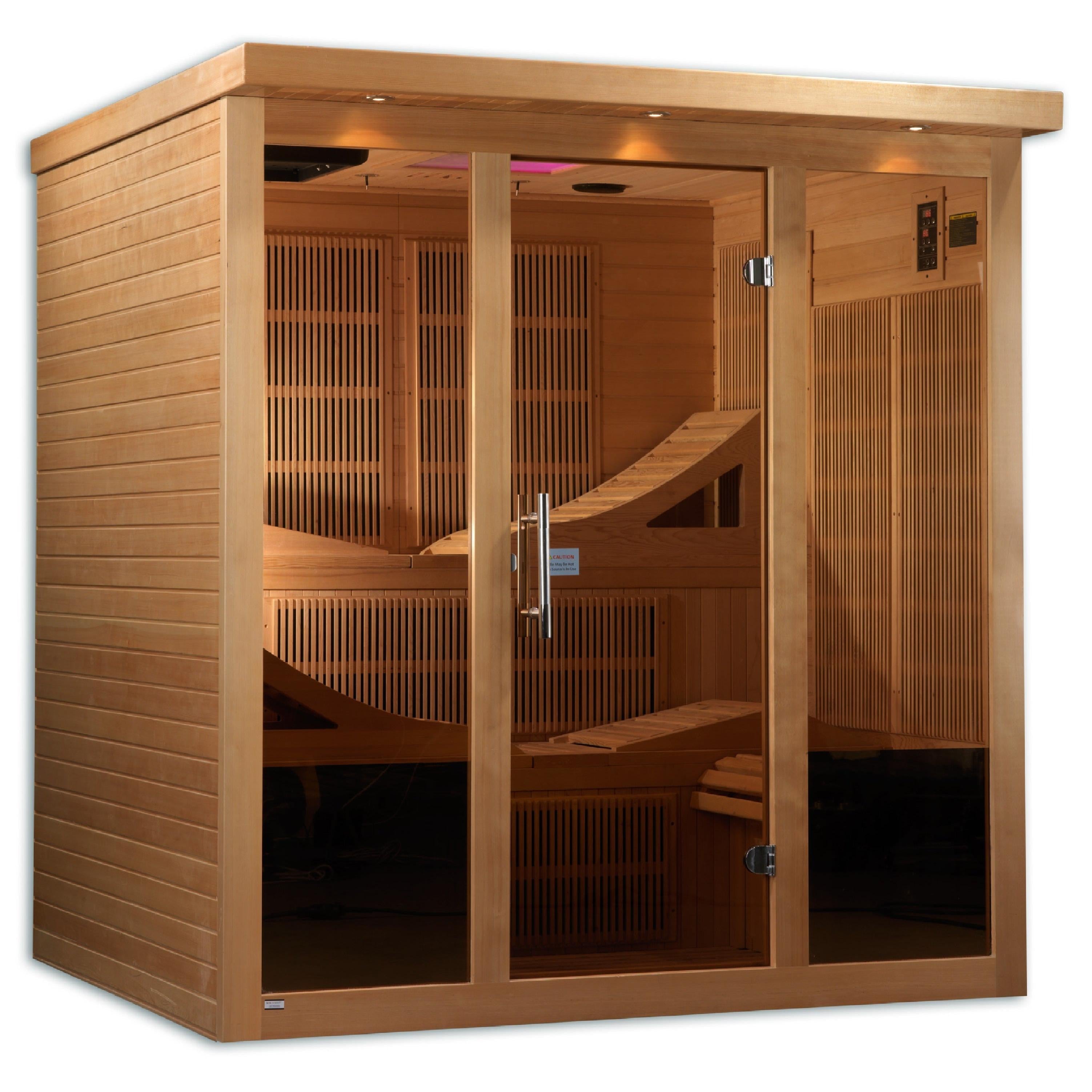 Golden Designs "Monaco" 6 Person Near Zero EMF FAR IR Sauna (GDI-6996-01)