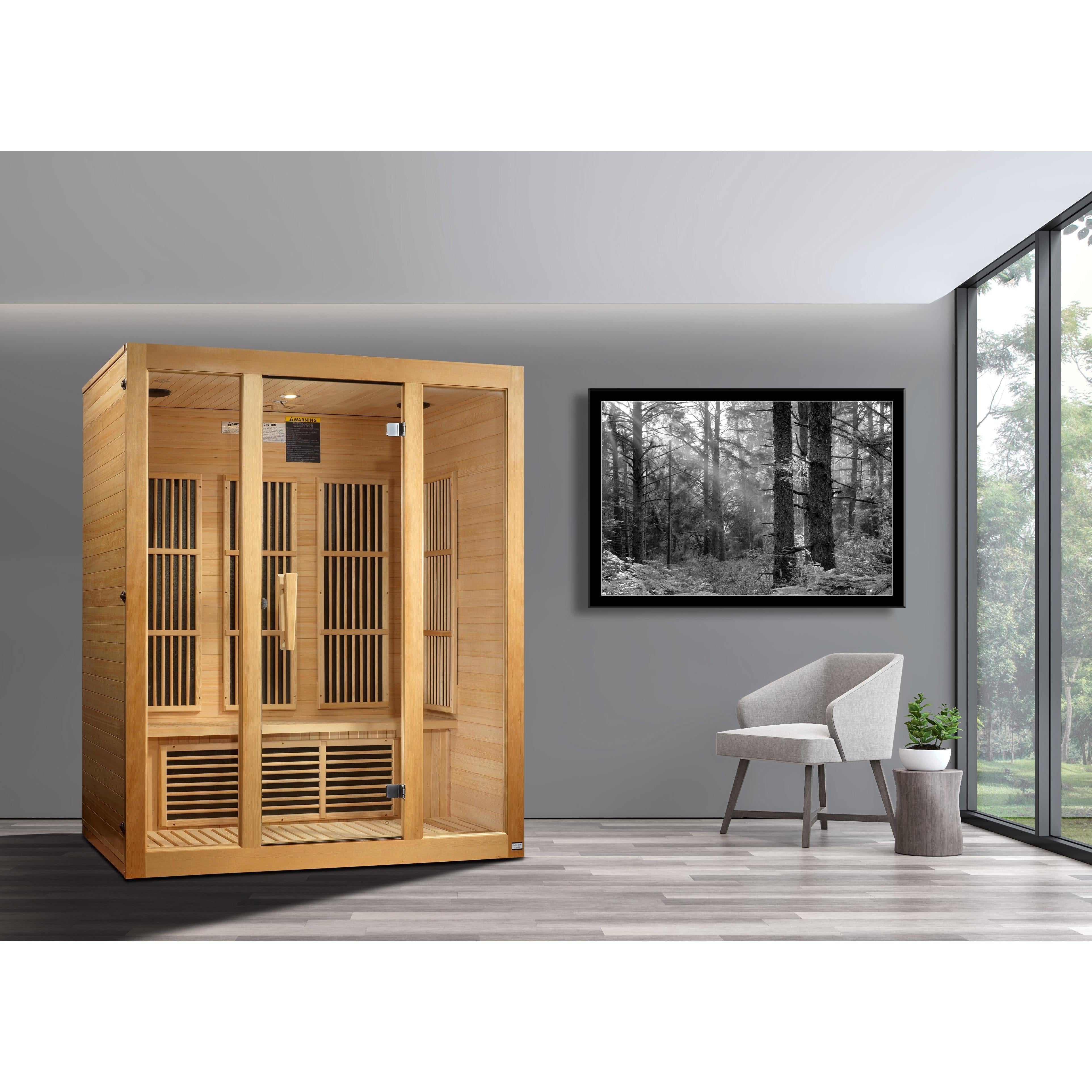 Maxxus "Bellevue" 3 Person Near Zero EMF FAR IR Sauna (MX-J306-01-ZF)