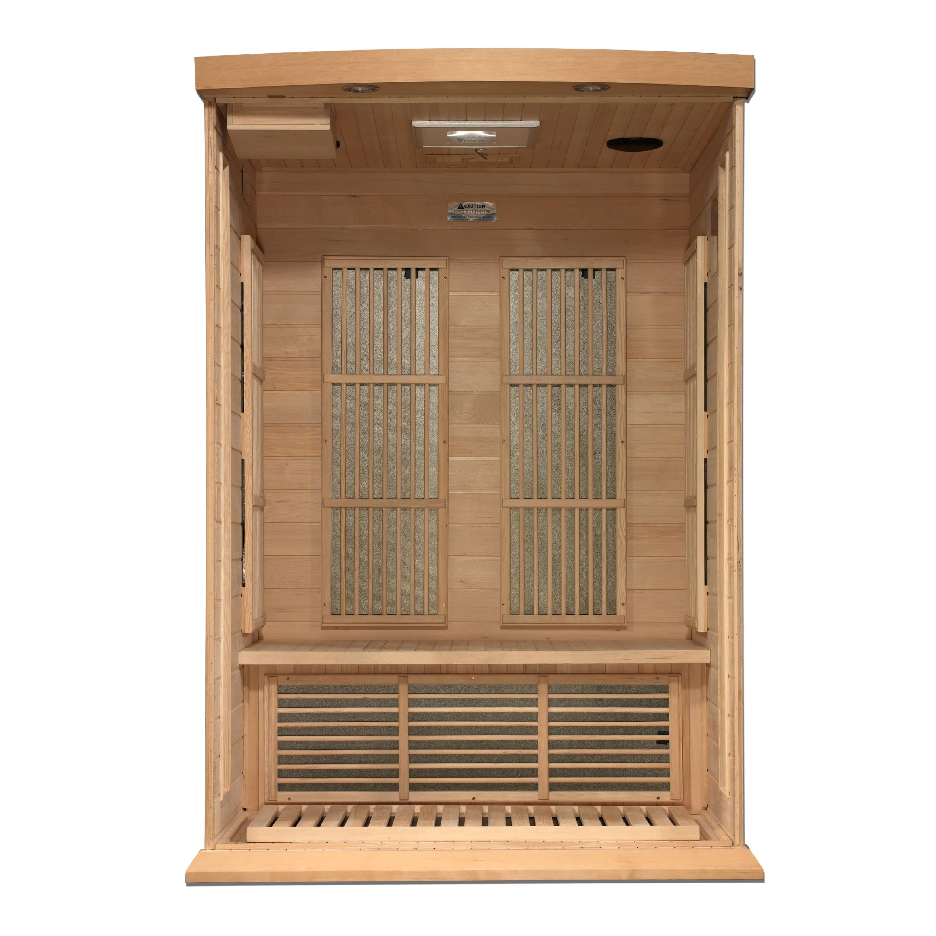 Maxxus 2 Person Near Zero EMF FAR IR Sauna (MX-K206-01-ZF HEM)