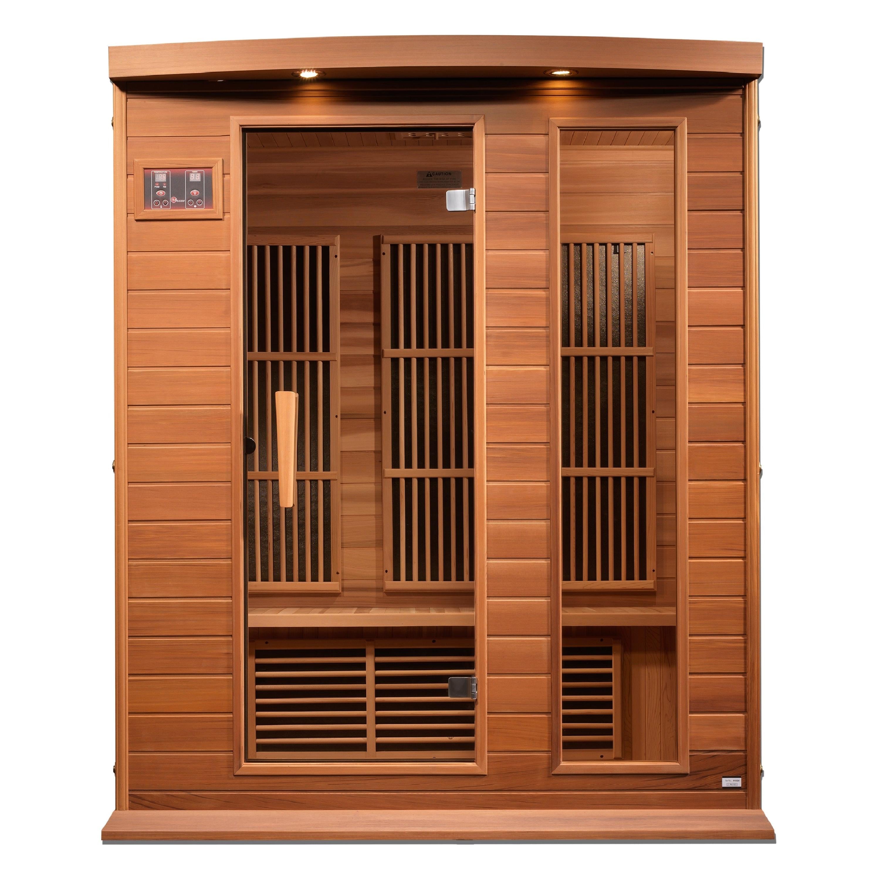 Maxxus "Montilemar" 3 Person Near Zero EMF FAR IR Sauna (MX-K306-01-ZF CED / MX-M306-01-ZF CED)