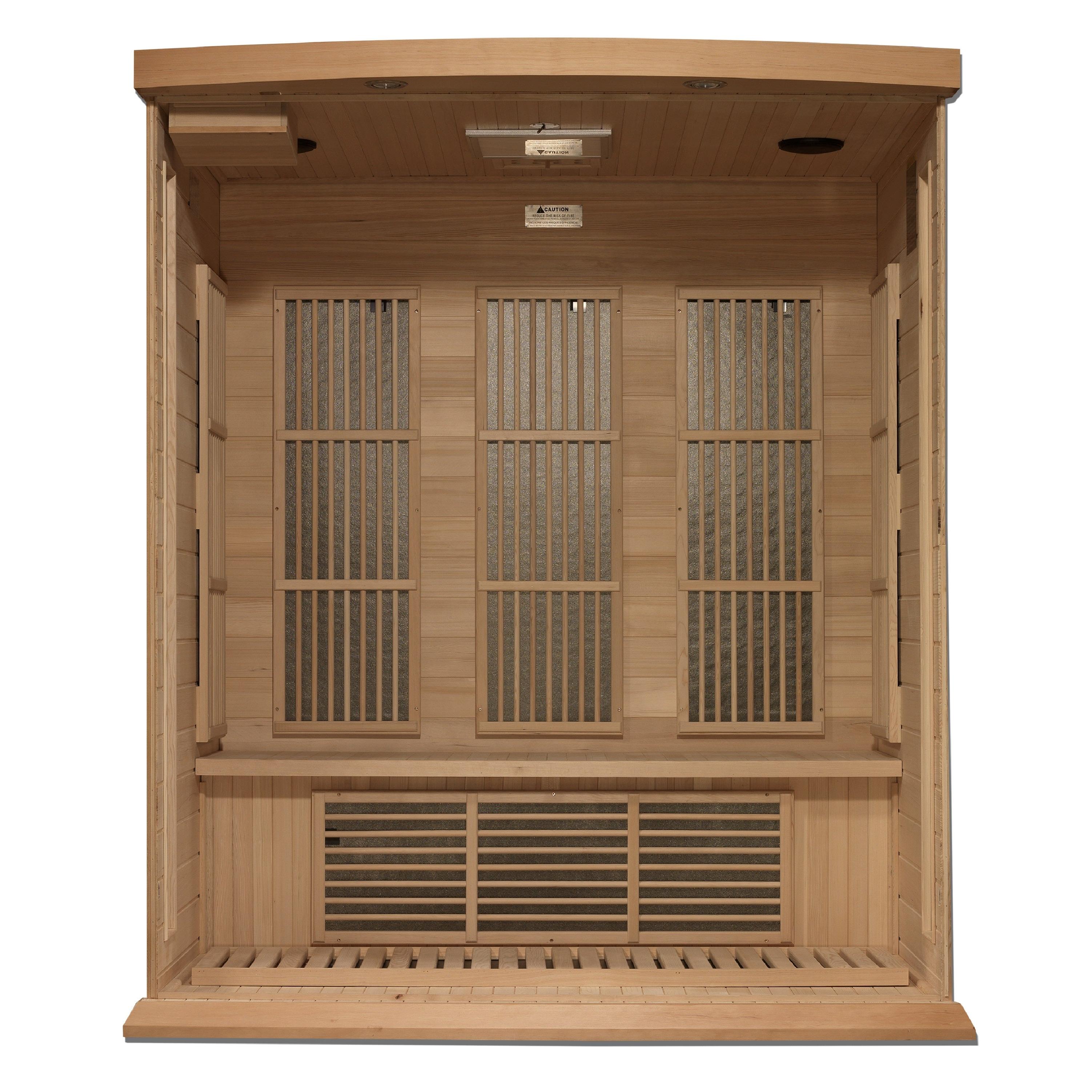 Maxxus 3 Person Near Zero EMF FAR IR Sauna (MX-K306-01-ZF HEM)