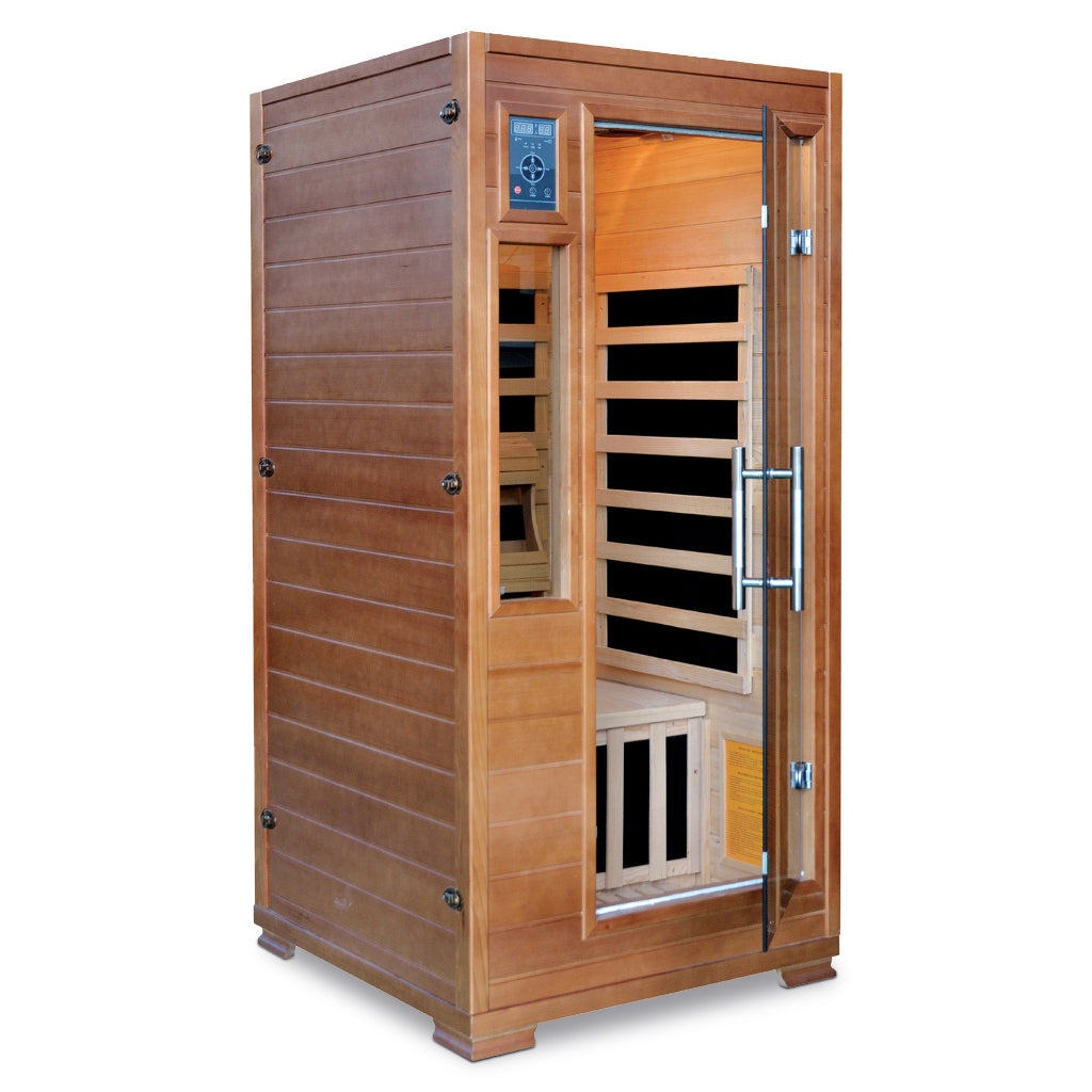 1-2 Person Hemlock Infrared Sauna w/ 5 Carbon Heaters