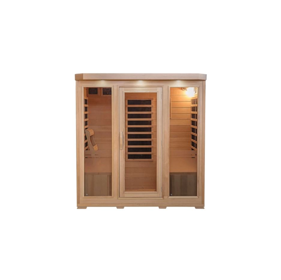 Sonoma 4-Person Hemlock Infrared Sauna with 9 Carbon Heaters