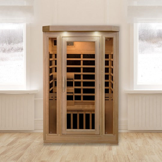 Sonoma 2-Person Hemlock Infrared Sauna with 6 Carbon Heaters