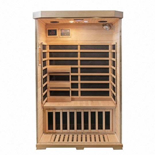 Sonoma 2-Person Hemlock Infrared Sauna with 6 Carbon Heaters