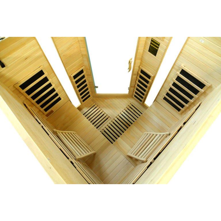 Vital Health 4 Person Far Infrared Red Cedar Corner Sauna