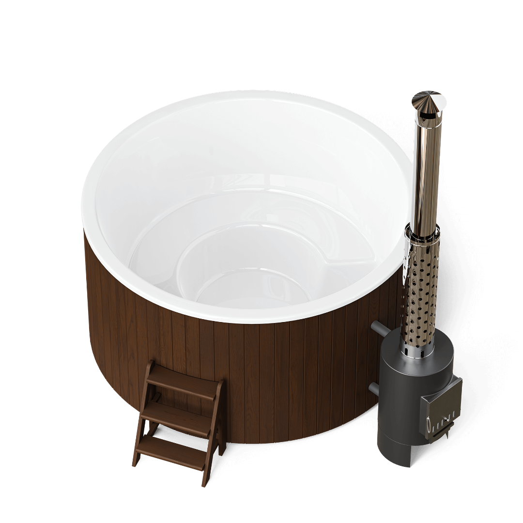Polar Spa Comfort Family 220 Wood Fired Hot Tub with 40kW Stove (6-8 Person)
