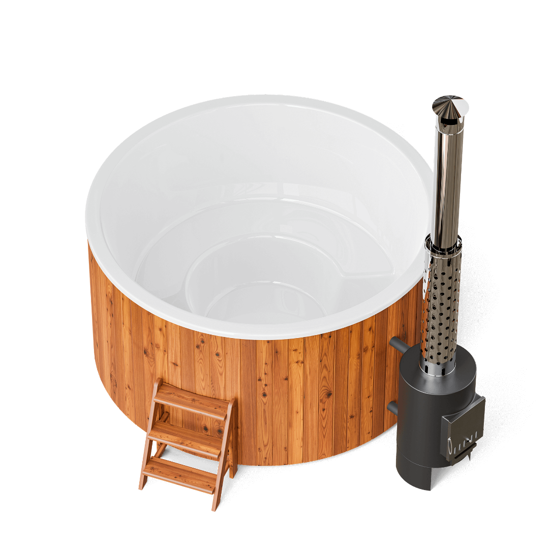 Polar Spa Comfort Family 220 Wood Fired Hot Tub with 40kW Stove (6-8 Person)