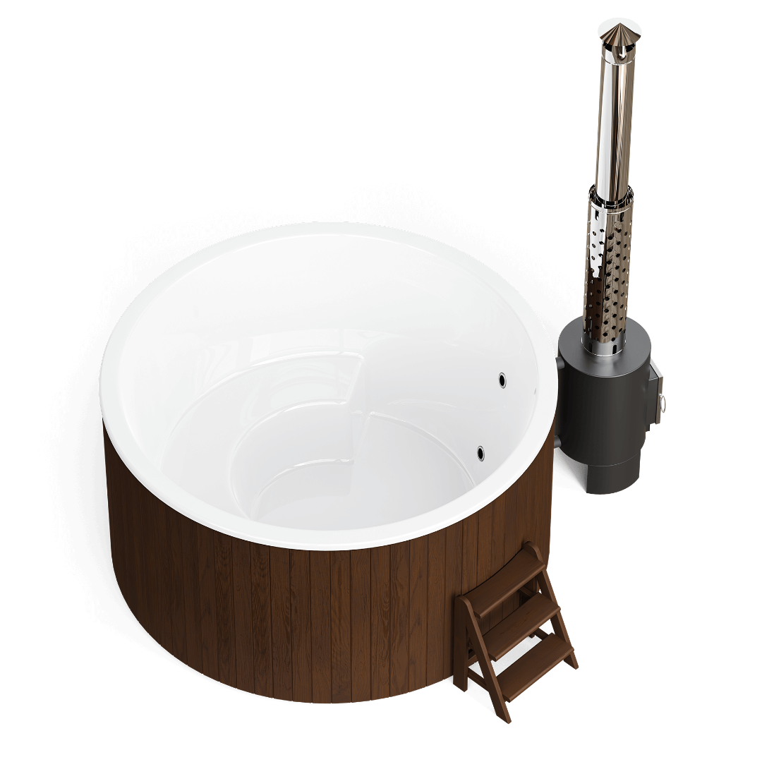 Polar Spa Comfort Family 220 Wood Fired Hot Tub with 40kW Stove (6-8 Person)