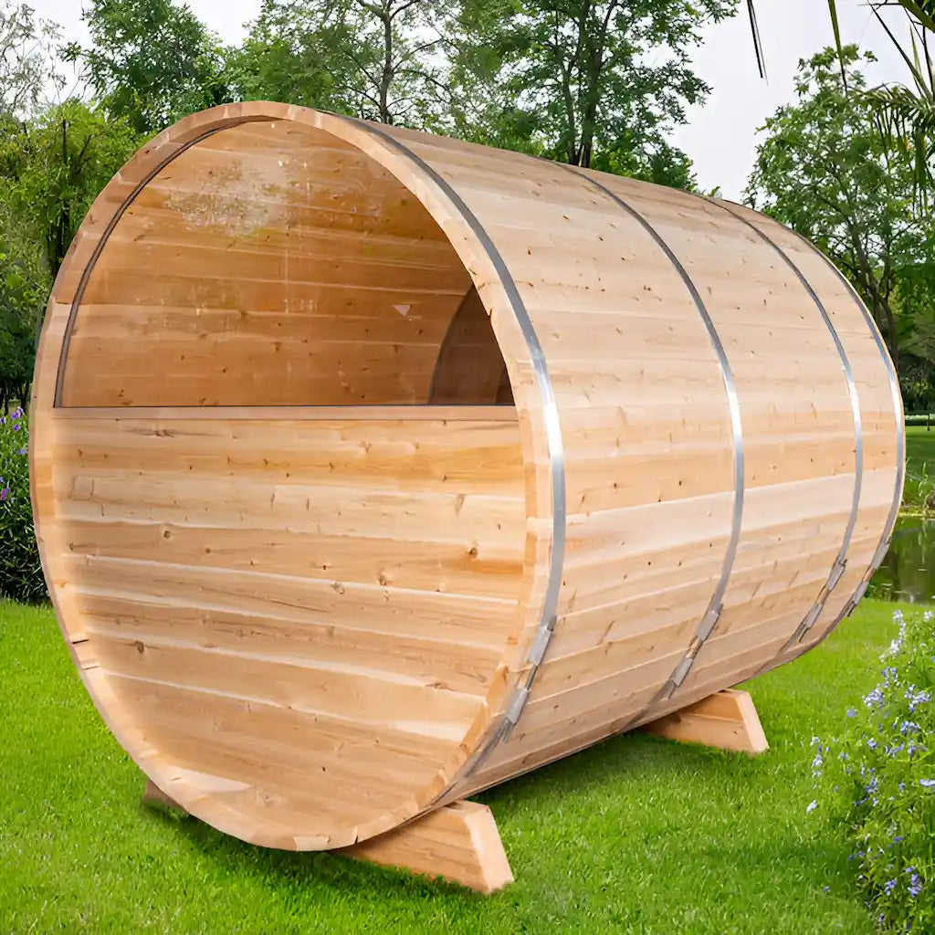 Dundalk - Canadian Timber Serenity MP Outdoor Barrel Sauna - Back