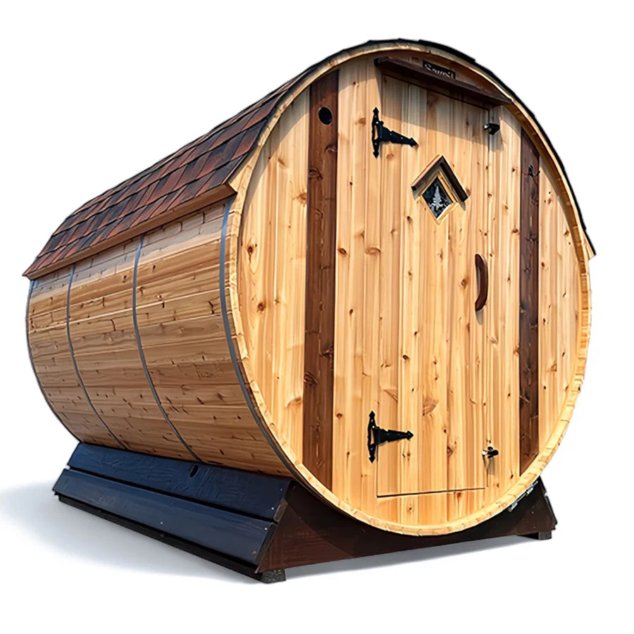 Setri 6 Person Cedar Barrel Sauna | 6′ x 8′