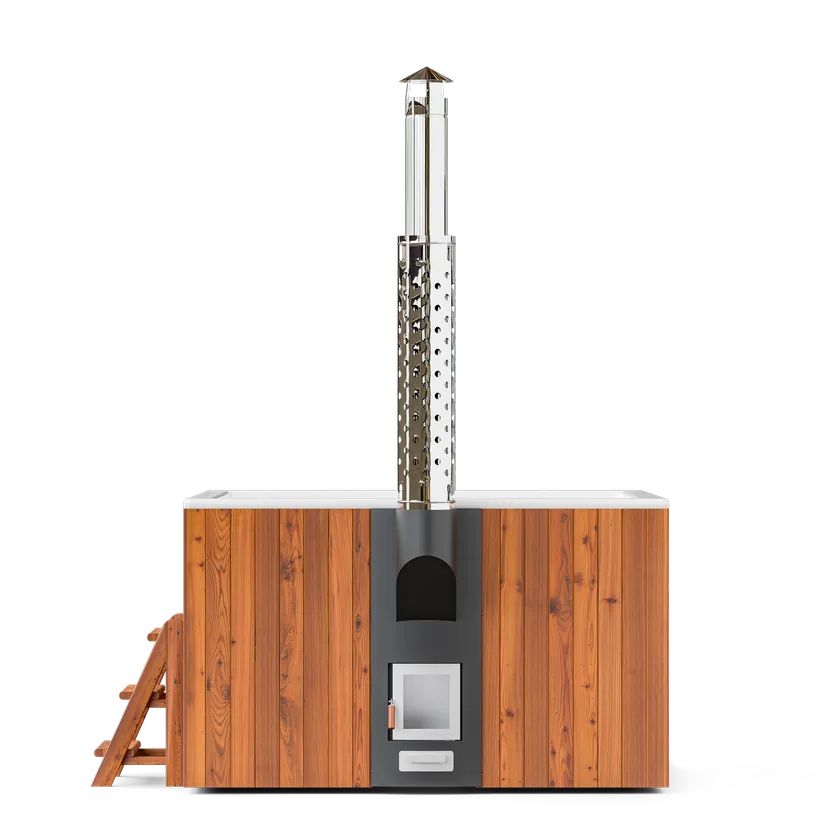 Polar Spa Elite Quattro 180 Wood Fired Hot Tub with 35kW Stove (2-4 Person)